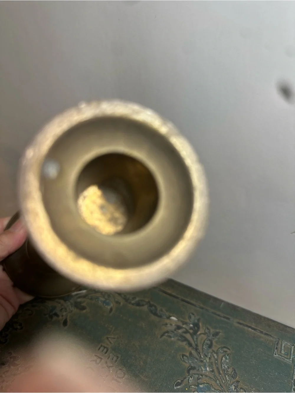 Twisted Stem Brass Candlestick - Antique Brass Finish